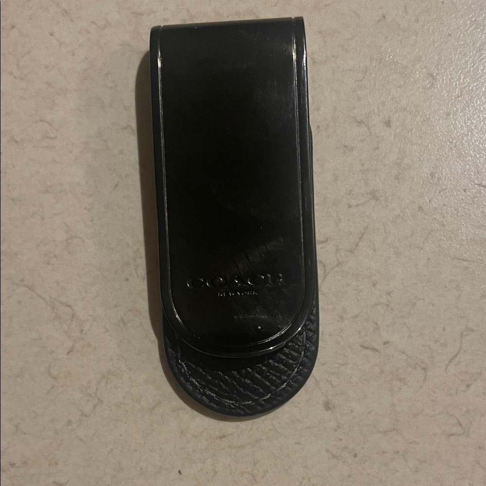 Coach Black Leather Money Holder